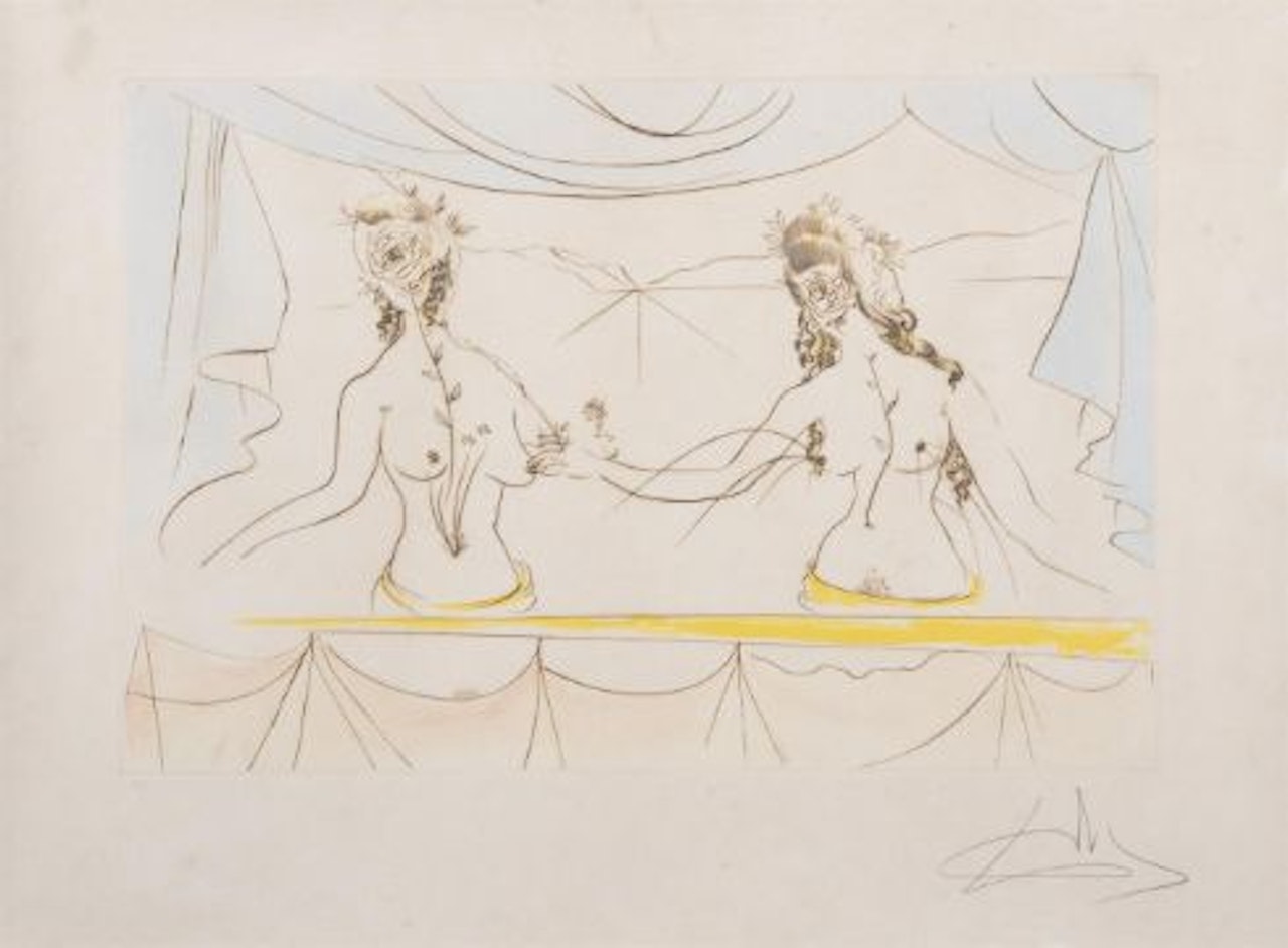 Les Dames de la Renaissance (from Mythologique Nouvelle) (Michler-Löpsinger 482) by Salvador Dali