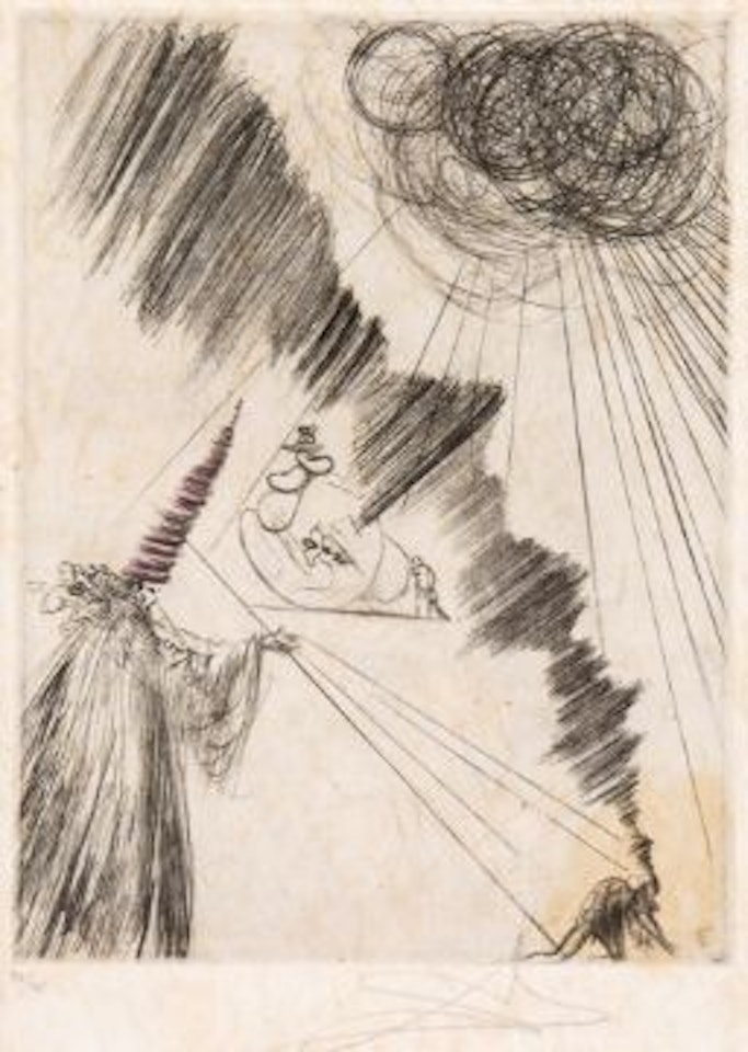 Femme au clown (m.&l.302 k; f.69-1 E) by Salvador Dali