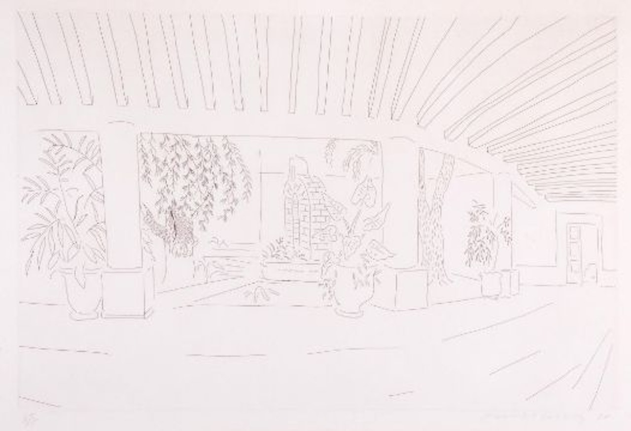 Mexican Hotel Garden (t.256) by David Hockney