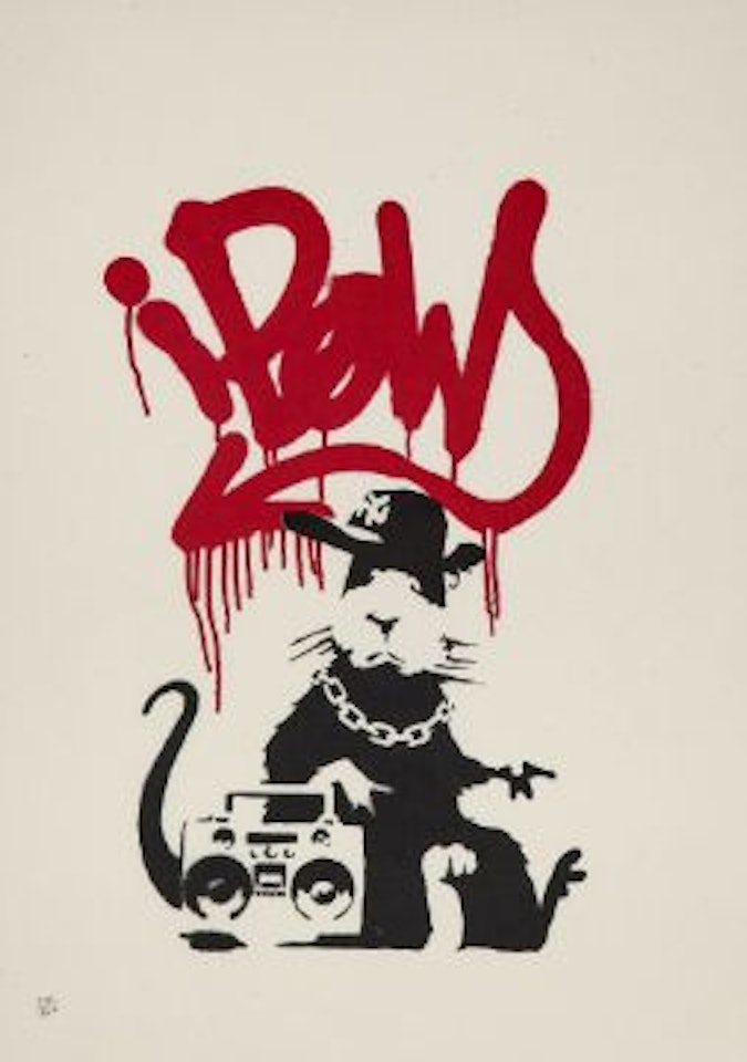 Gangsta Rat screenprint by Banksy
