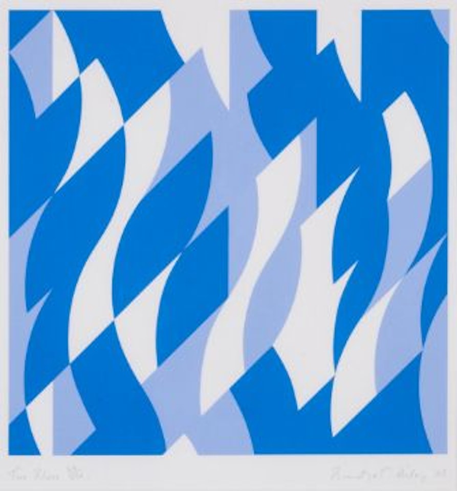 Two Blues (s.52) by Bridget Riley