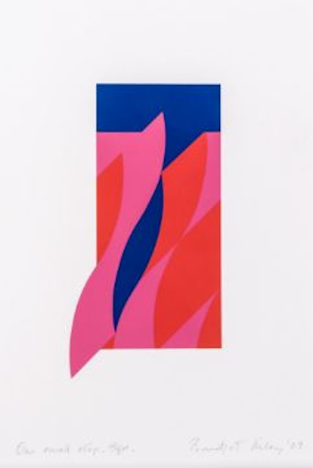 One Small Step screenprint in colours by Bridget Riley