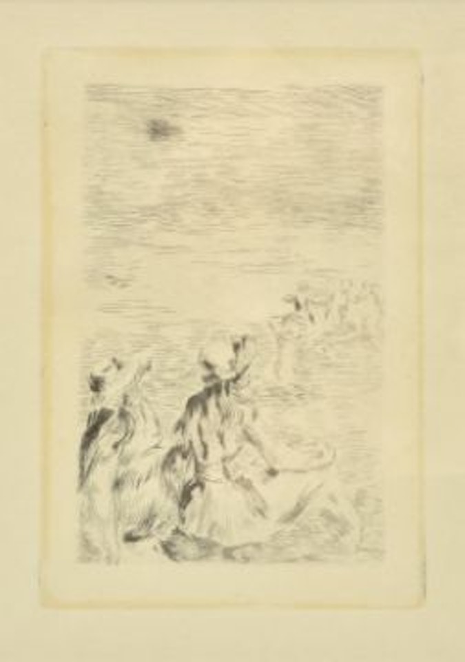 Sur la plage, à Berneval by Pierre-Auguste Renoir