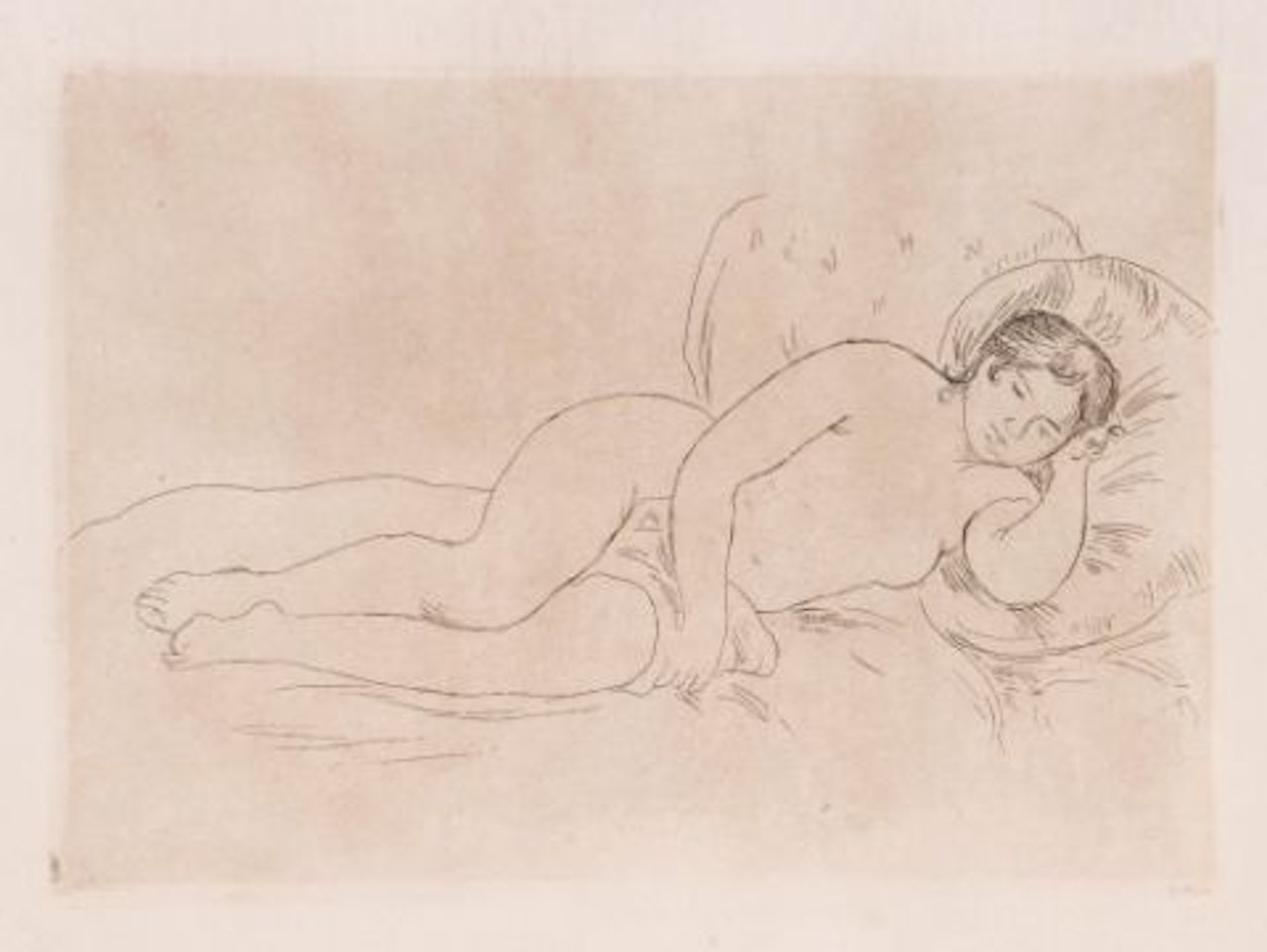 Femme Nue Couchée (Tournée à droite) by Pierre-Auguste Renoir