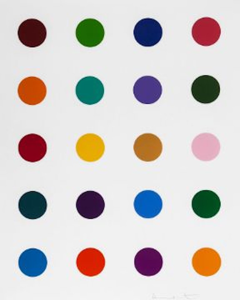 Ala-Met woodcut printed in colours by Damien Hirst