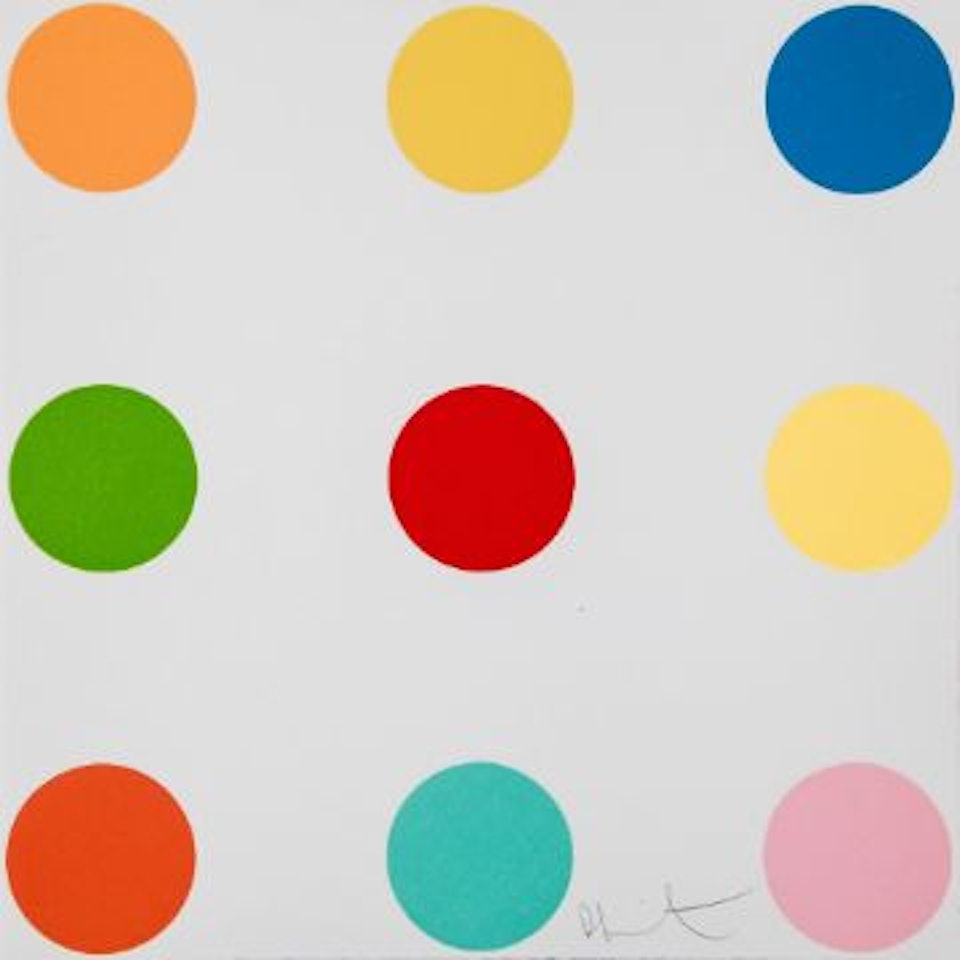 Glycine Cresol Red screenprint in colours by Damien Hirst