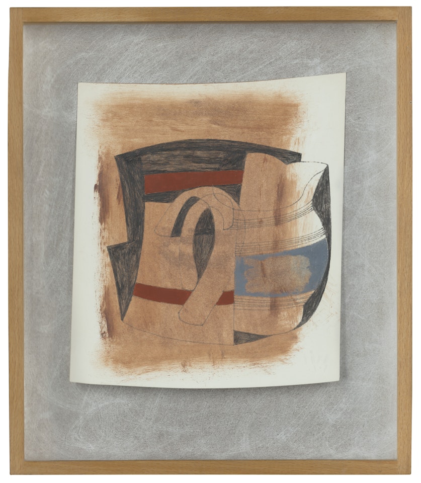 1978 (still life with blue + stripes) by Ben Nicholson, O.M.