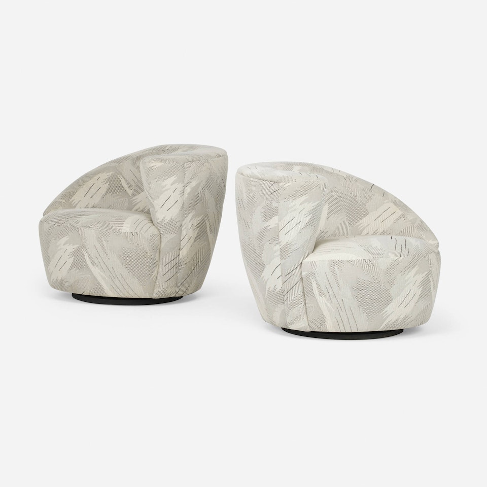 Corkscrew chairs, pair Directional by Vladimir Kagan