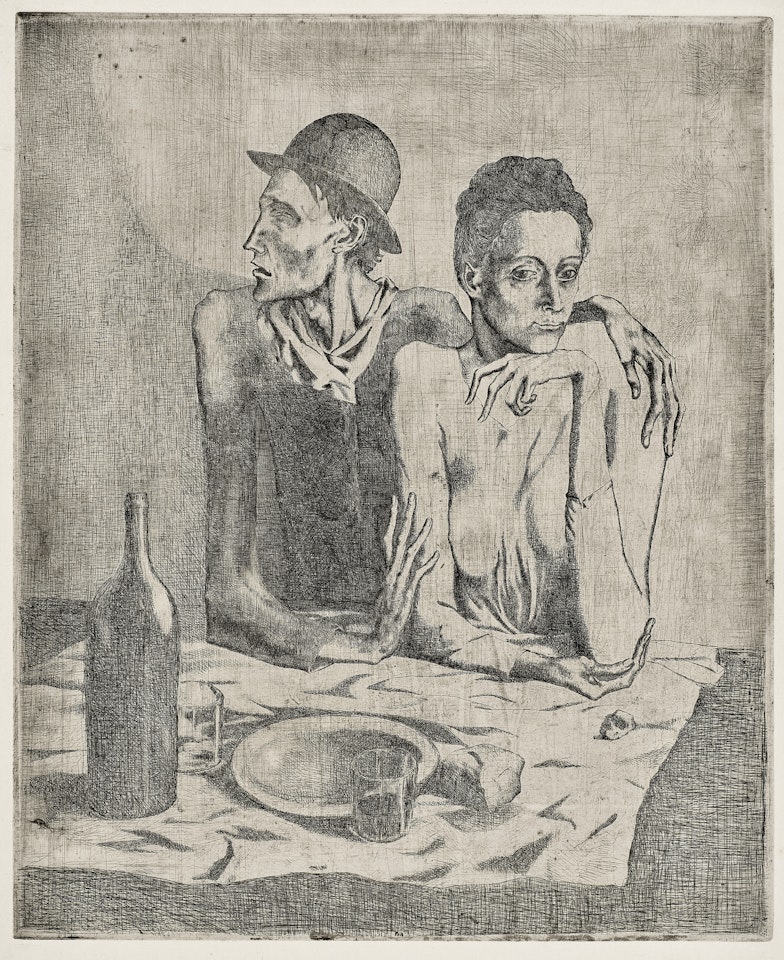 Le repas frugal, from La Suite des Saltimbanques by Pablo Picasso