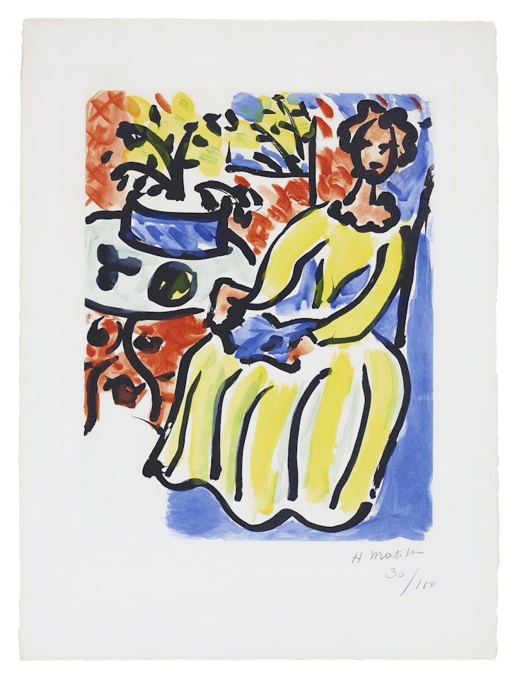 Marie-José en robe jaune by Henri Matisse