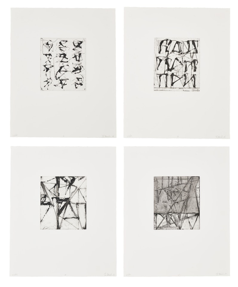 Etchings to Rexroth : four prints by Brice Marden