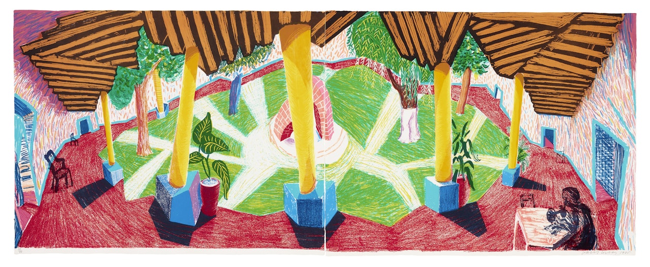 Hotel Acatlán: Two Weeks Later, from Moving Focus by David Hockney