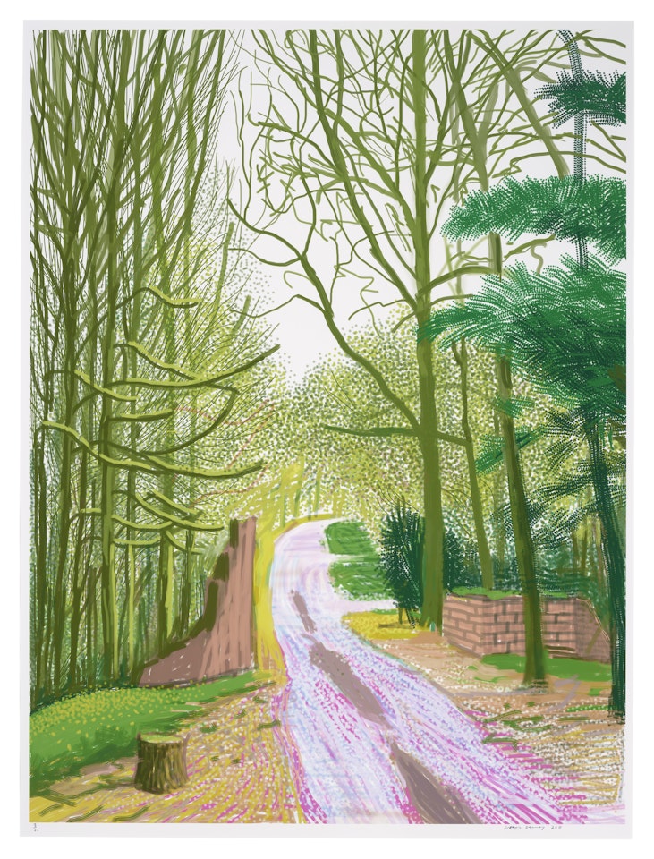 The Arrival of Spring in Woldgate, East Yorkshire in 2011 (twenty eleven) - 30 March 2011 by David Hockney