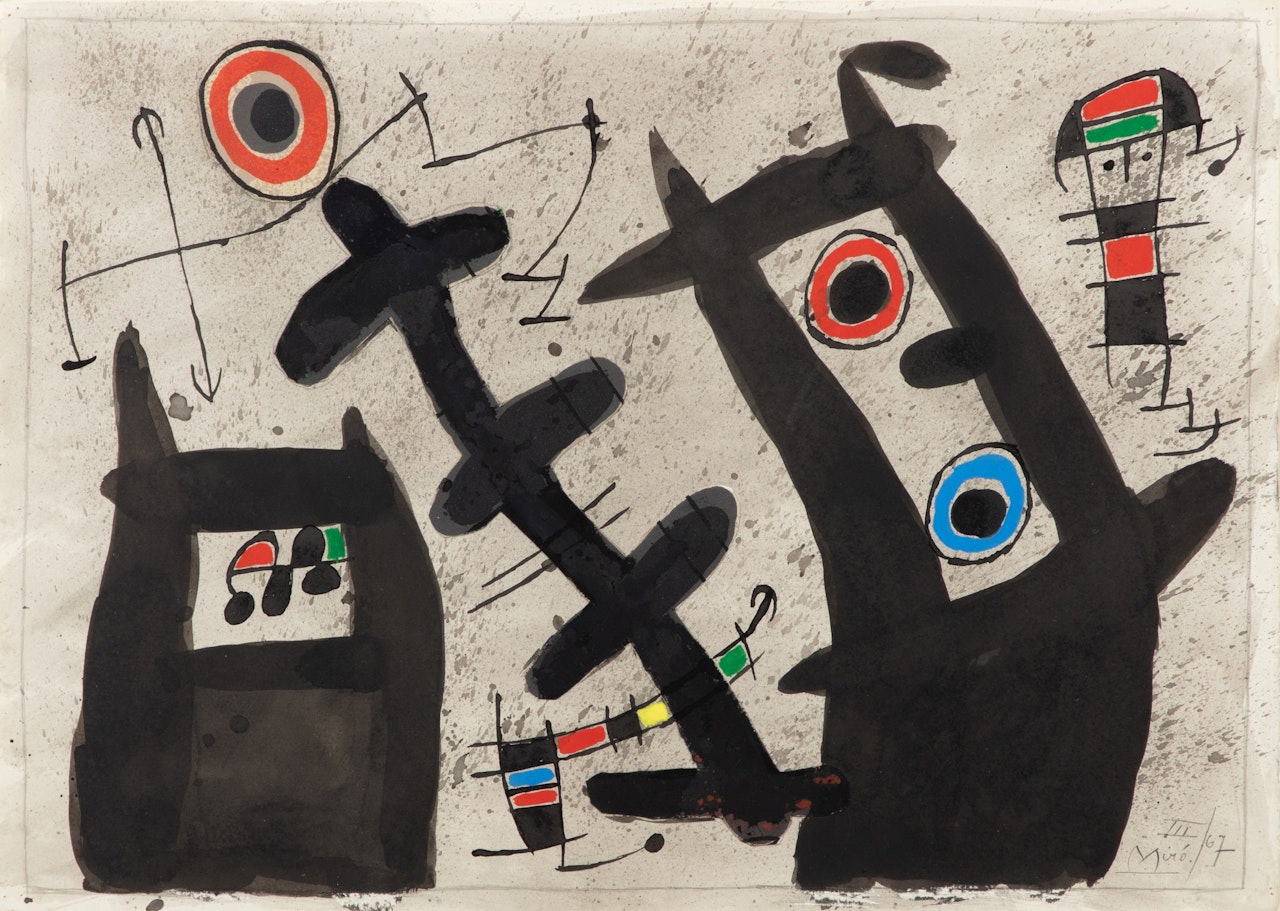 Maquette pour "Le Lézard aux plumes d"or" by Joan Miró