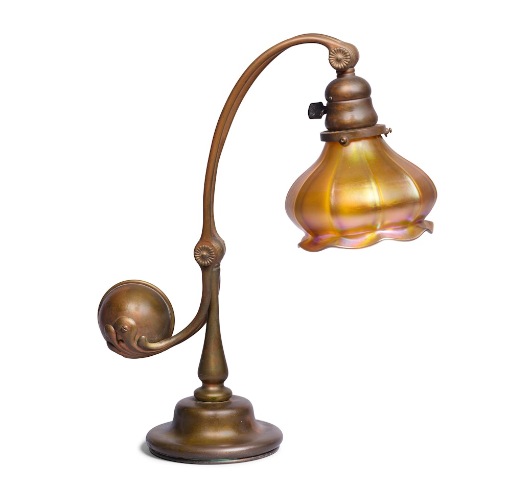 Counterbalance Desk Lamp; model no. 417 by Tiffany Studios