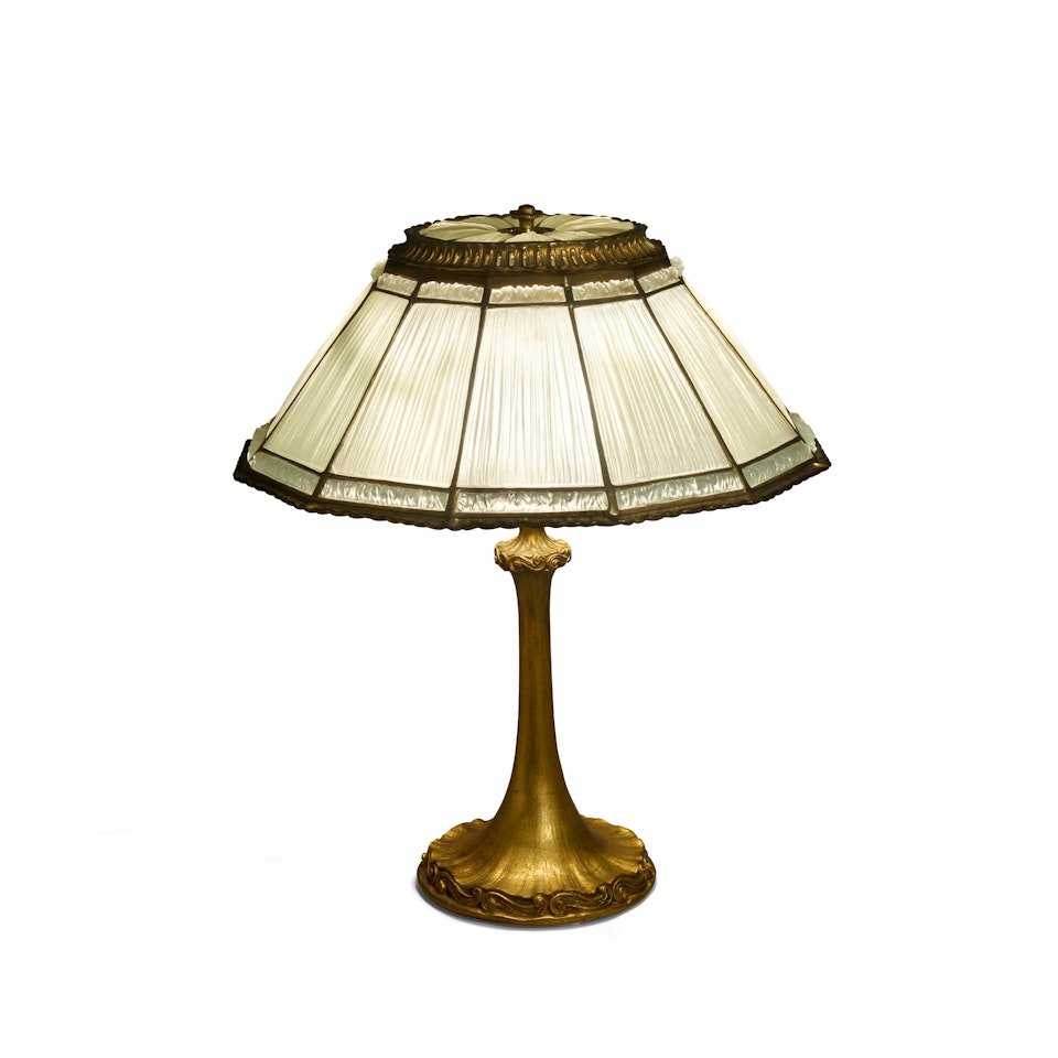Linenfold Table Lamp by Tiffany Studios