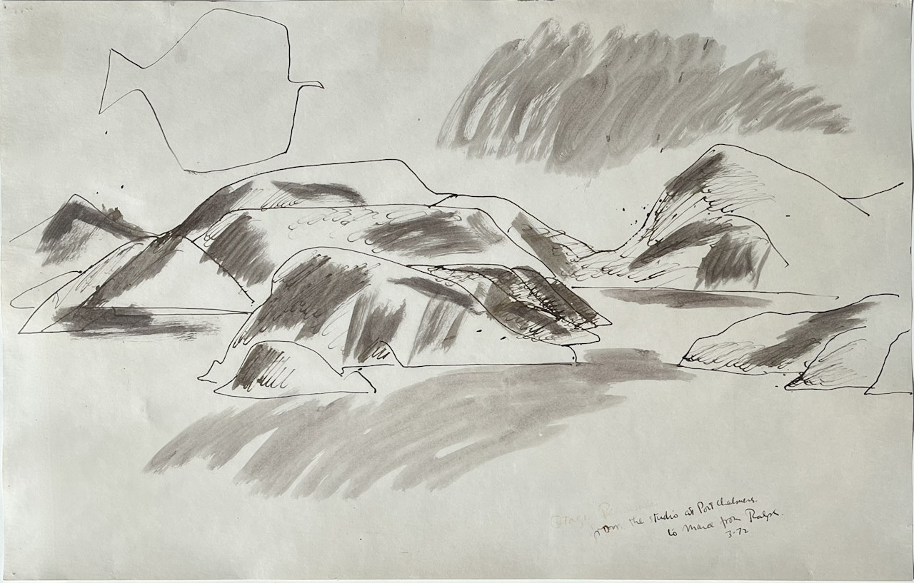 Otago Peninsula from the Studio at Port Chalmers by Ralph Hotere