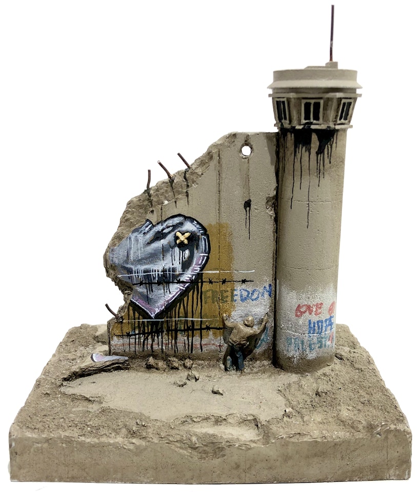 Walled Off Hotel - Wall Sculpture (Love Hurts) by Banksy