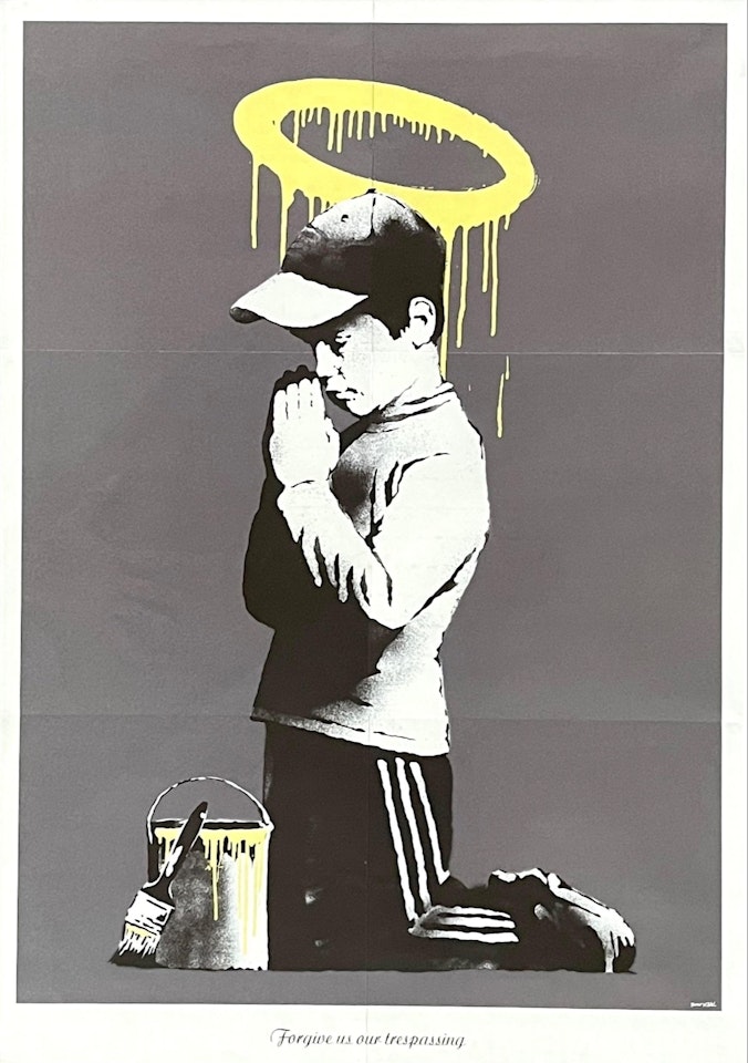 Forgive Us Our Trepassing by Banksy