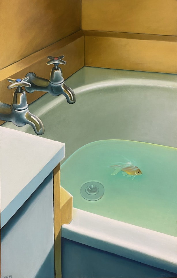 Goldfish in the Bath by Michael Smither