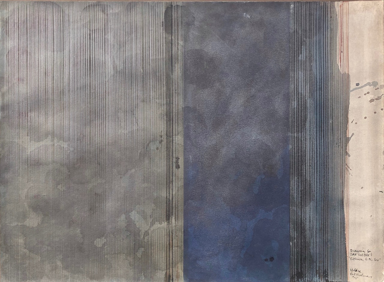 Drawing for Ian Wedde"s Pathway to the Sea by Ralph Hotere