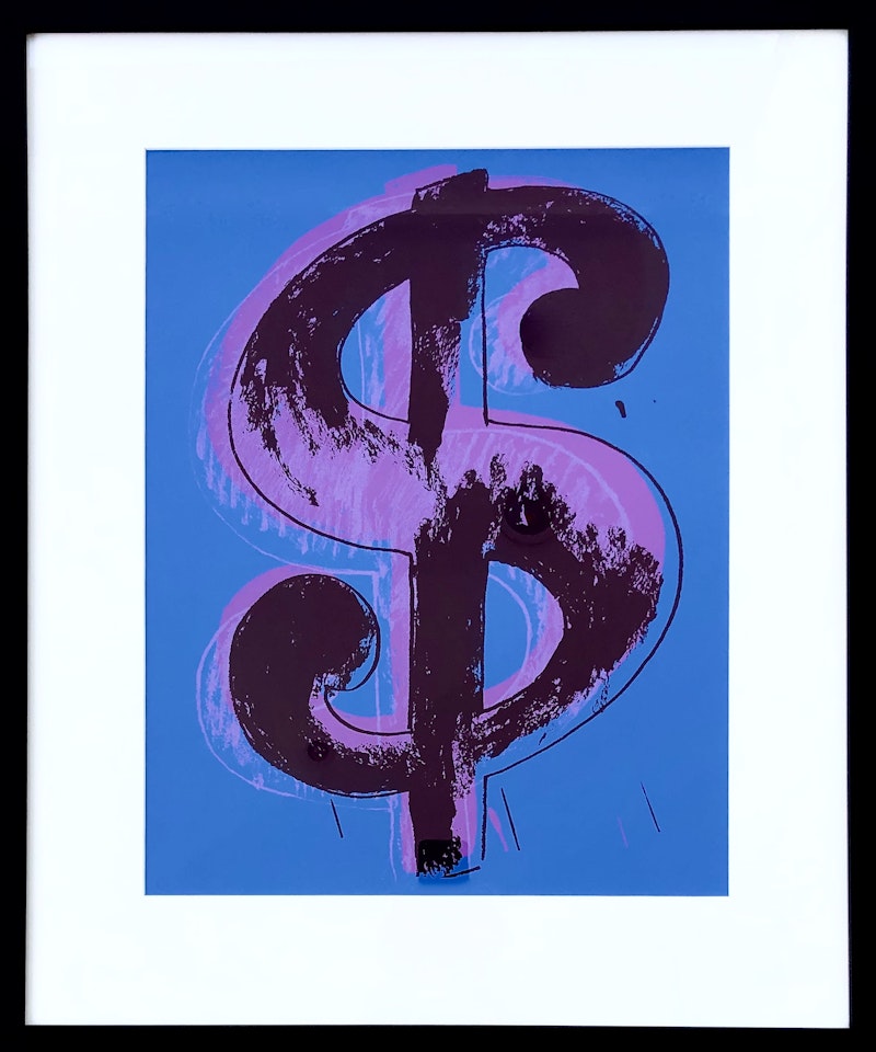 Dollar Sign (Blue) by Andy Warhol