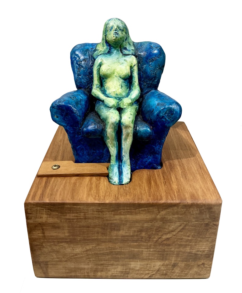 Nude in Blue Chair by Michael Smither