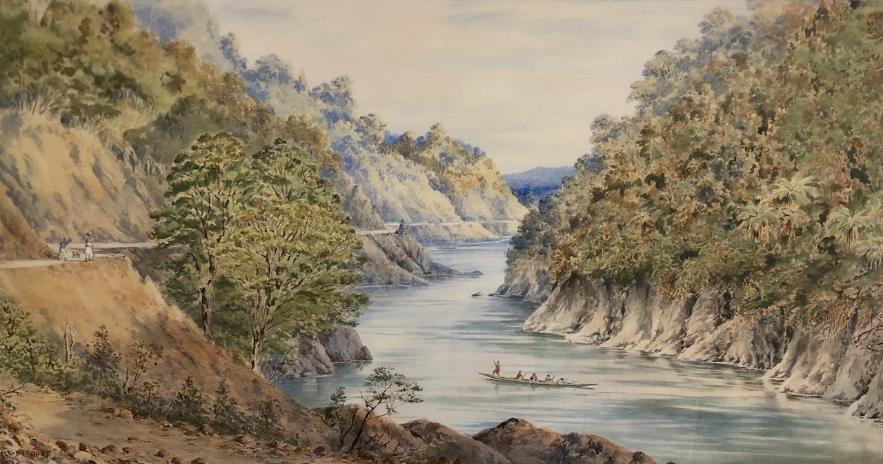 Manawatu Gorge by Charles Decimus Barraud