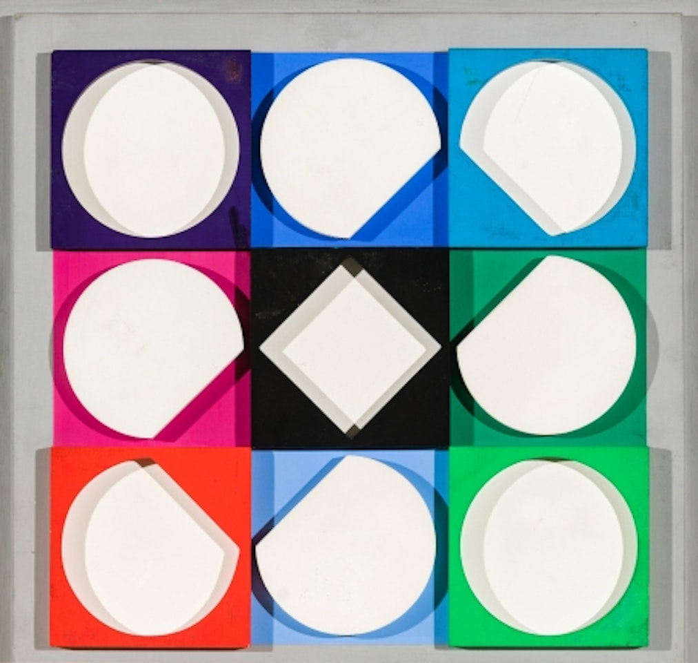 TOPAZE BLANCHE negative by Victor Vasarely