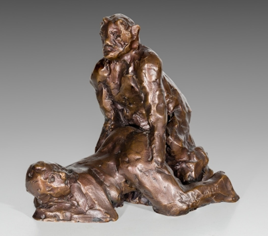 Nymph and satyr by Alfred Hrdlicka