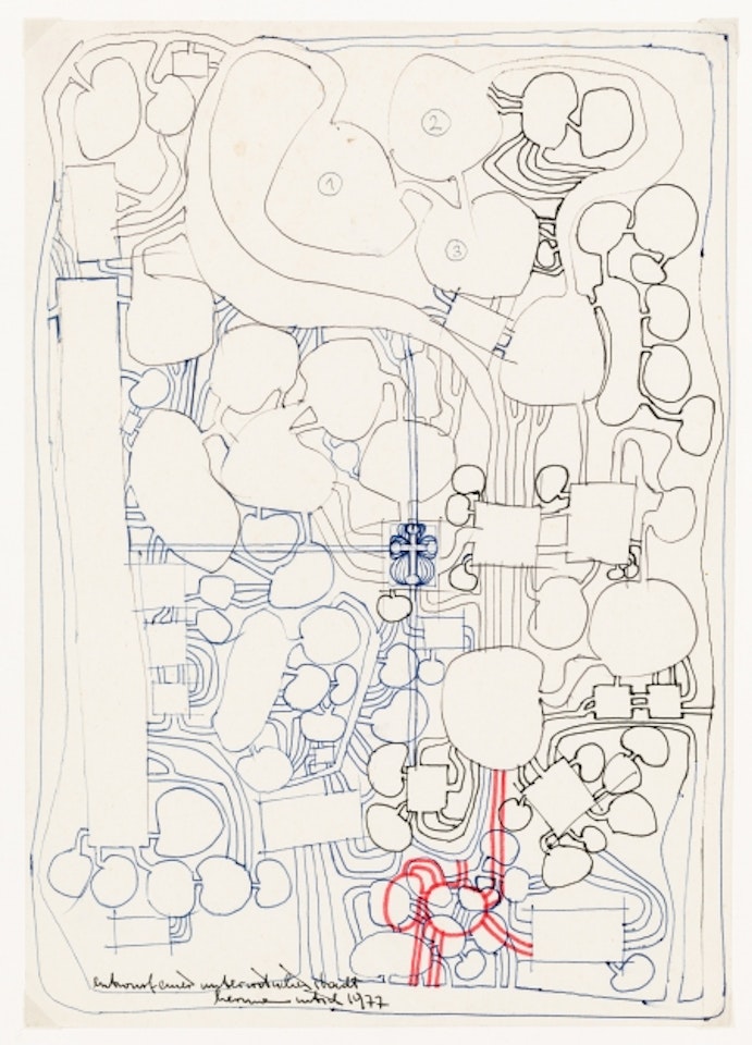 Design of an underground city by Hermann Nitsch