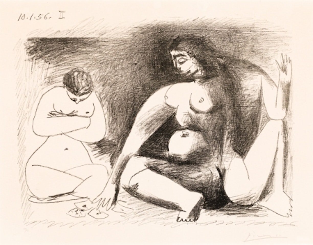 Deux femmes accroupies II by Pablo Picasso