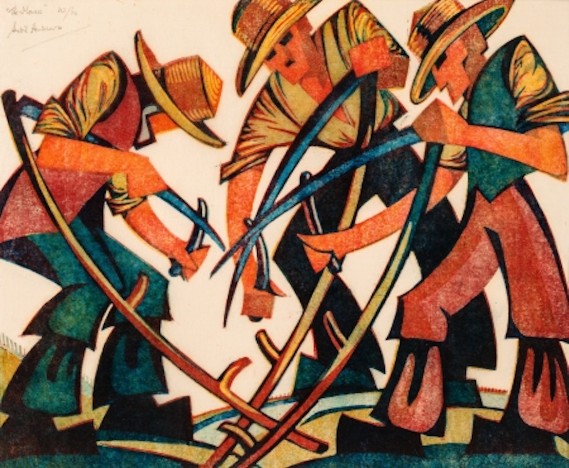 The Mowers by Sybil Andrews