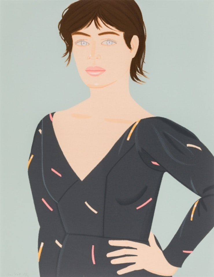 Gray Dress (Laura) by Alex Katz