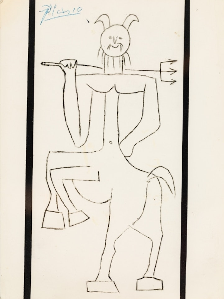 Centaur with trident by Pablo Picasso