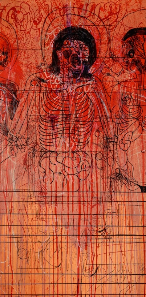 Entombment (Tryptichon) by Hermann Nitsch