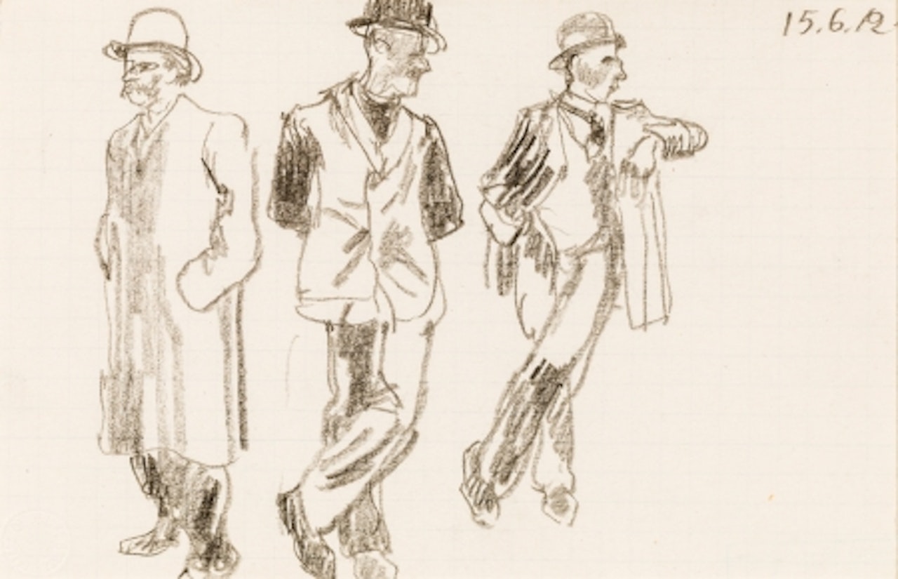 3 figures by George Grosz