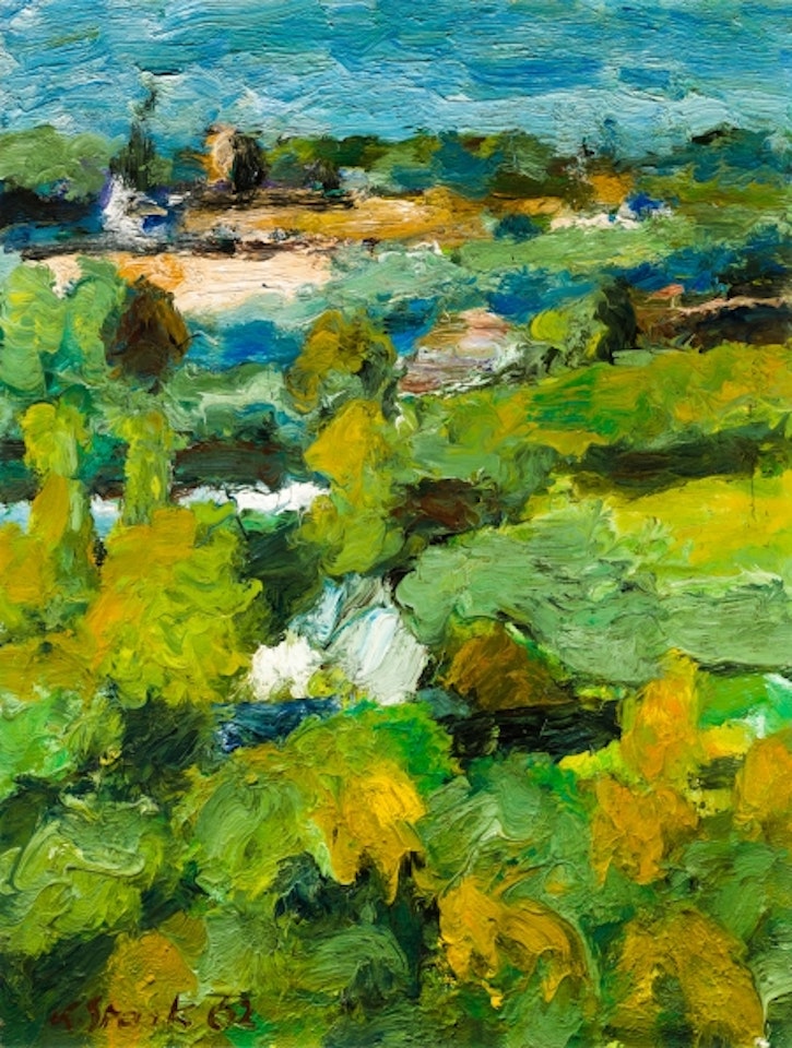 Viennese landscape (view from the Vienna studio) by Karl Stark