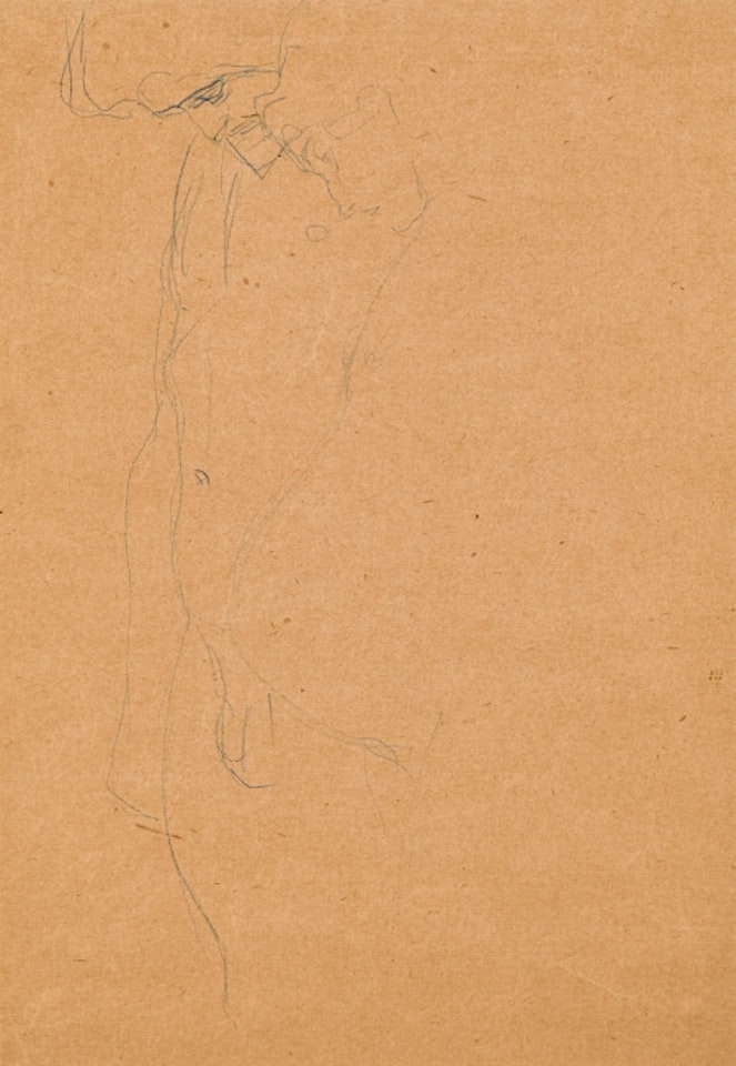 Pregnant woman with husband (study suggested in outline for the work “Hoffnung I”) by Gustav Klimt