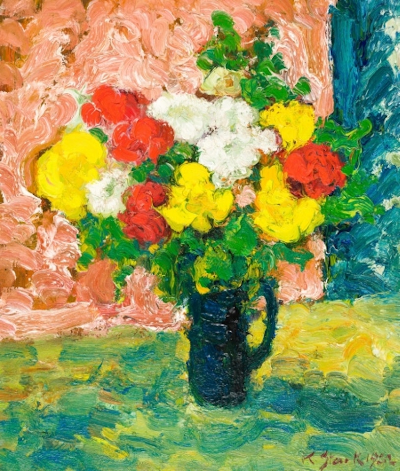 Bouquet with jug by Karl Stark