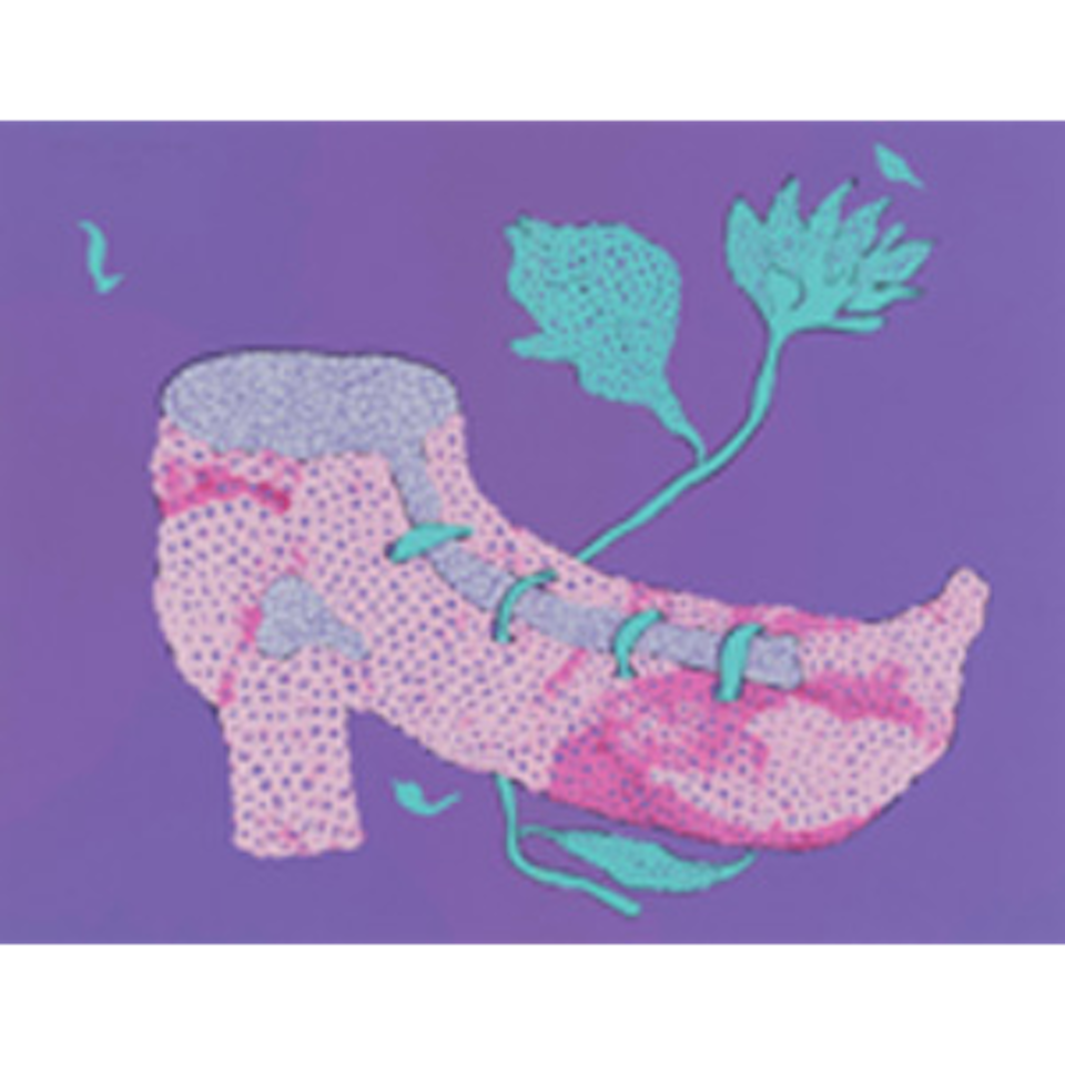 Going to the field with shoes on (Kusama 1) by Yayoi Kusama