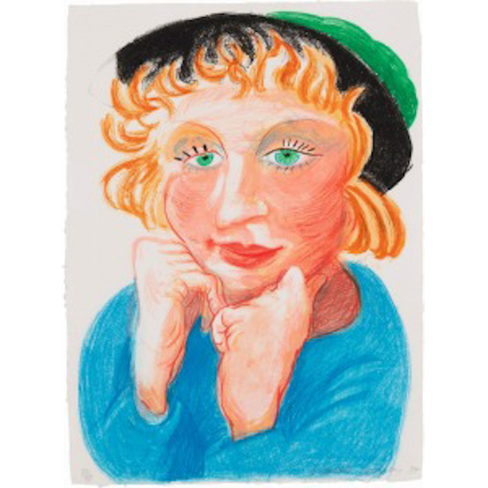 Celia with Green Hat, from the "Moving Focus" Series (M.C.A.T. 268) by David Hockney