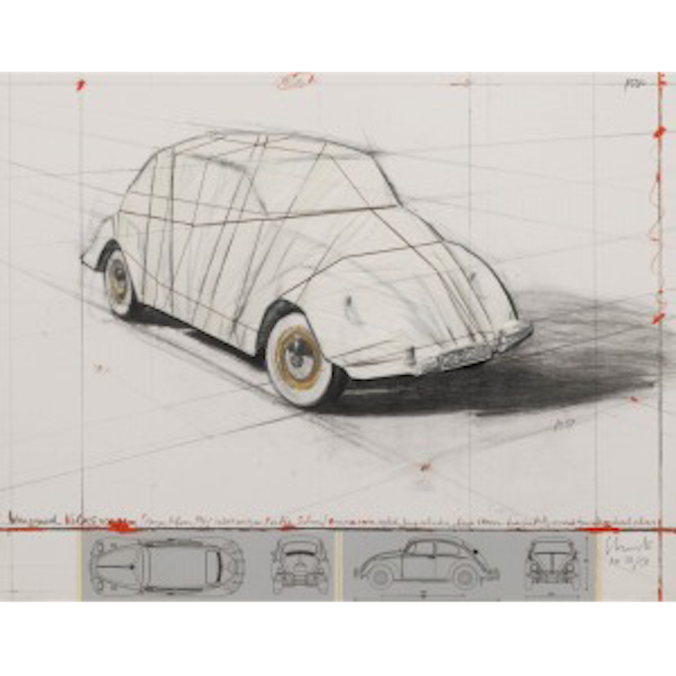 Wrapped Volkswagen, Project for 1961 Volkswagen Beetle Saloon (Schellmann 207) by Christo