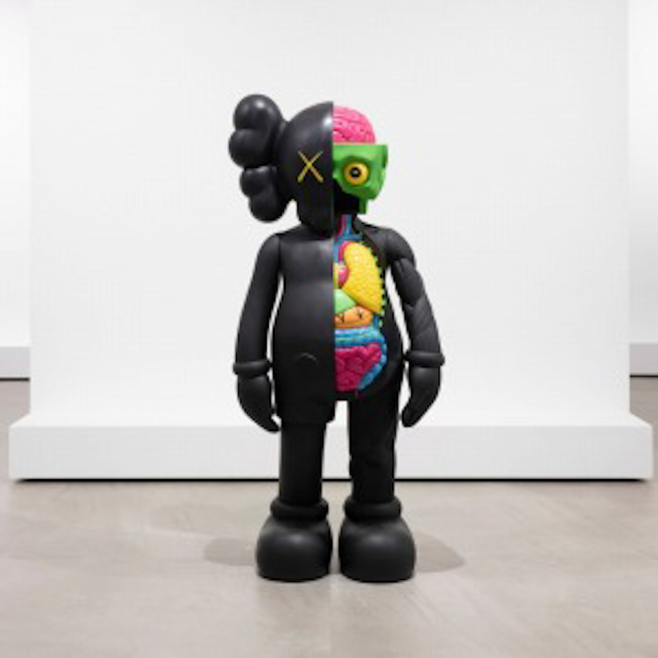Four Foot Dissected Companion (Black) by Kaws