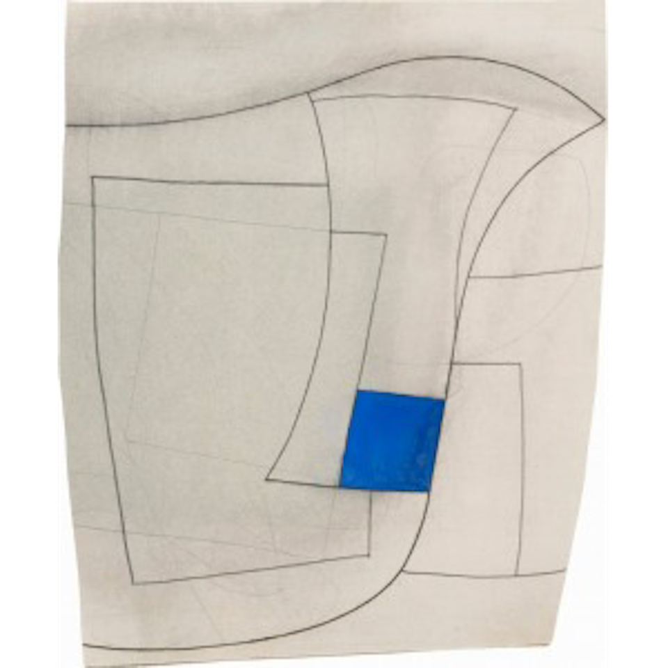 Linear with blue by Ben Nicholson, O.M.