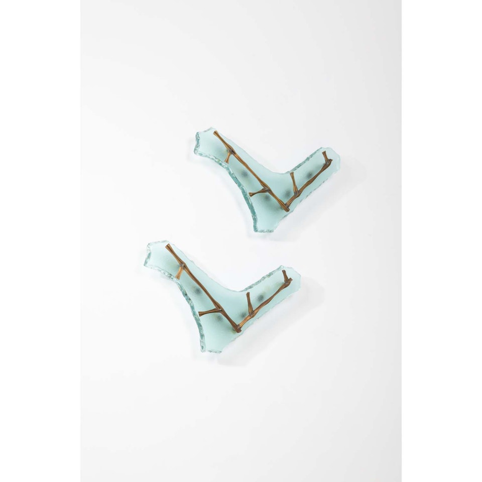 Model no. 1844; Pair of wall-lights by Max Ingrand