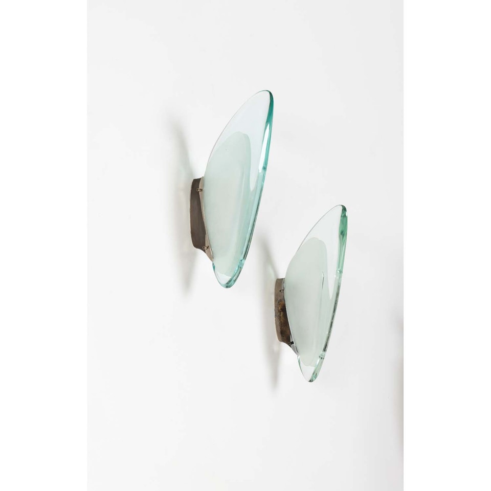 Model 1552; Pair of sconces by Max Ingrand