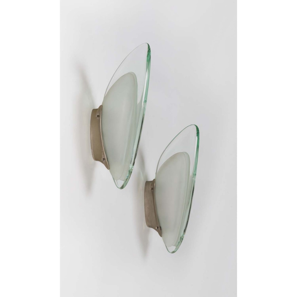 Model 1552; Pair of sconces by Max Ingrand