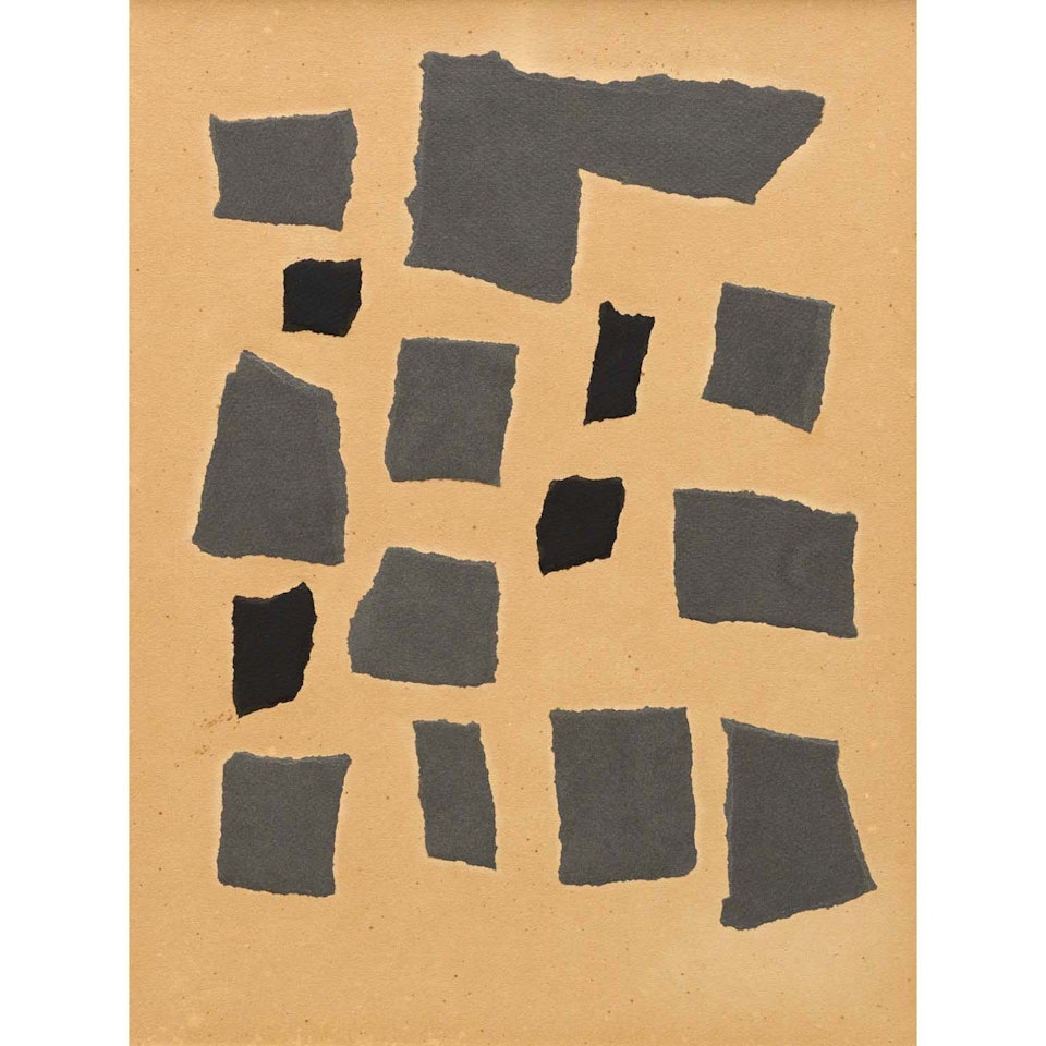 Configuration de fragments de papiers déchirés selon les lois du hasard, or Composition selon les lois du hasard by Jean Arp