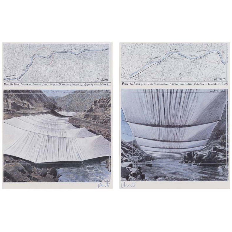 Over the River, Underneath (Arkansas River Project, Colorado) by Christo